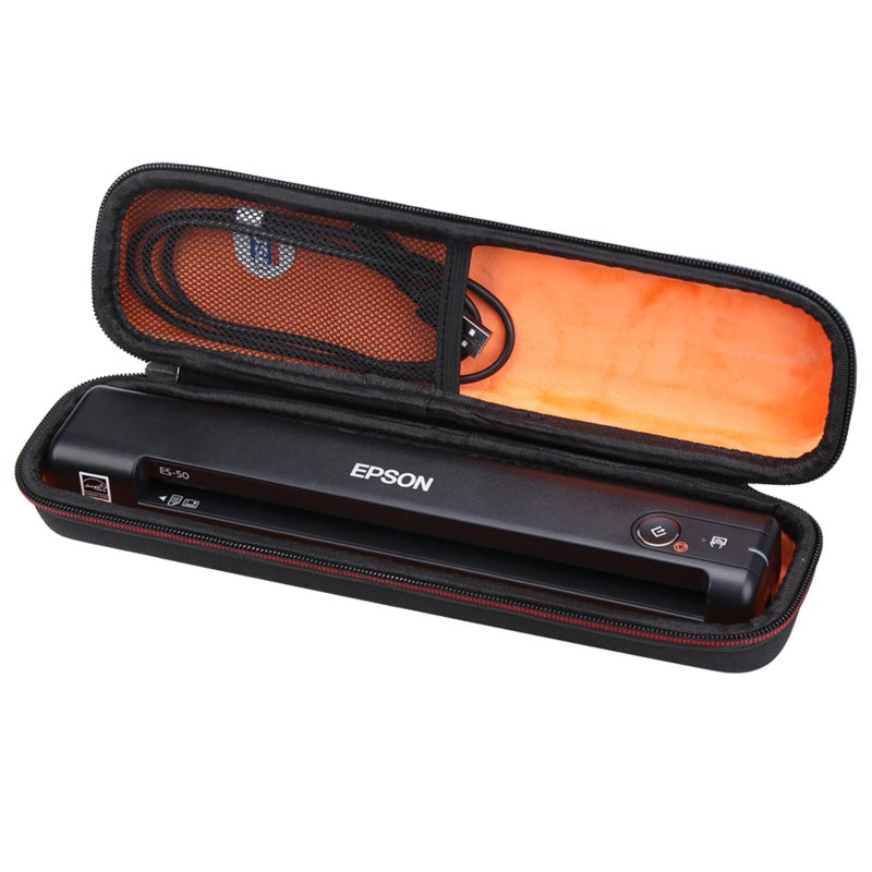 Mchoi Hard Storage Case Fits for Epson Workforce ES-50/ES-55R/ ES-60W/ES-65WR/DS-30/DS-70/DS-80W and Epson RapidReceipt RR-60/70W Portable Document Scanner, Case Only - Image 1